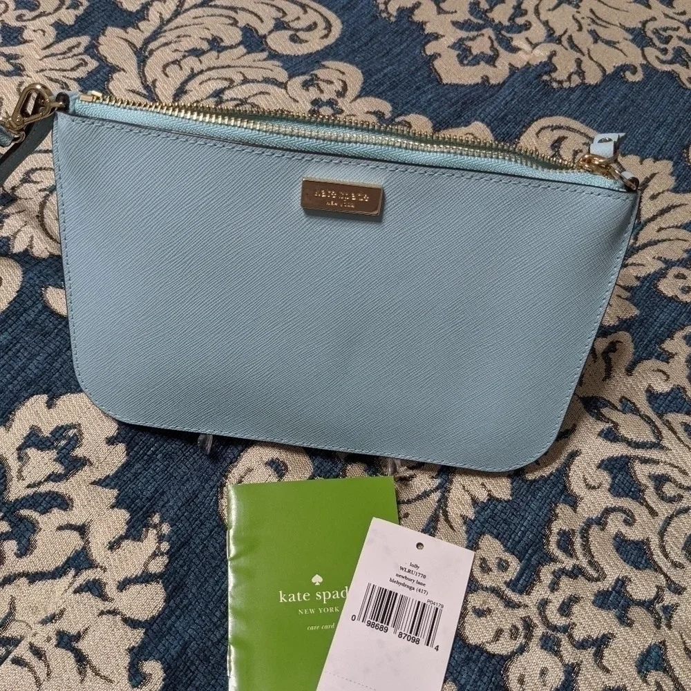 Kate Spade zip wristlet, wallet, blue - Picture 4 of 7